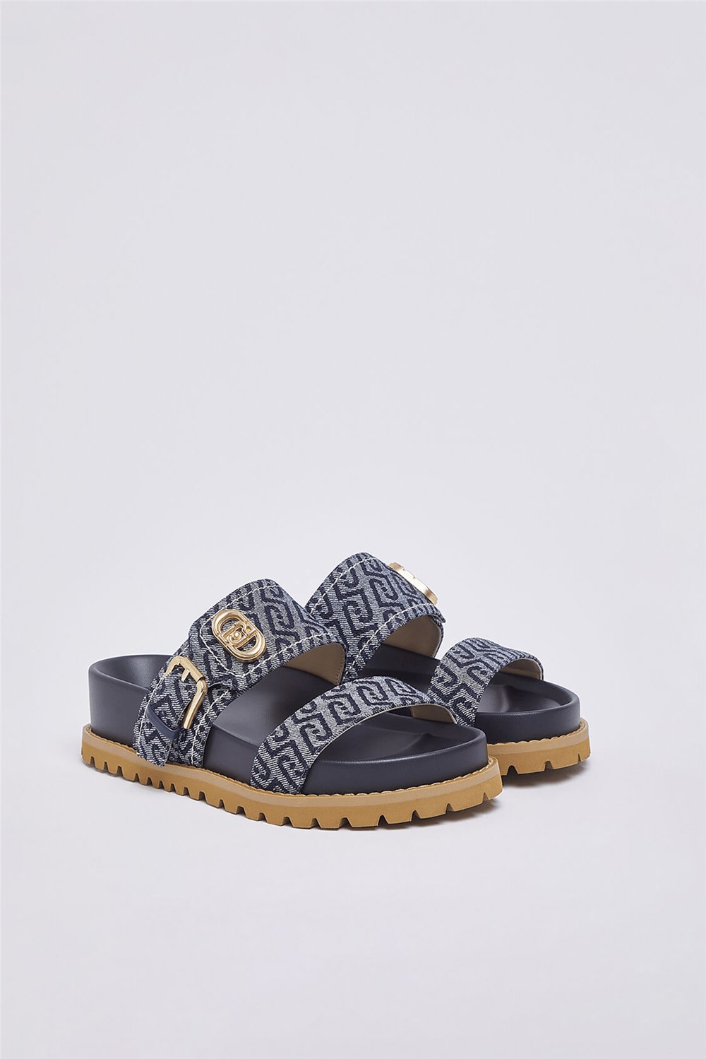Liu Jo Livia 02 Monogram Kadın Sandalet Mavi
