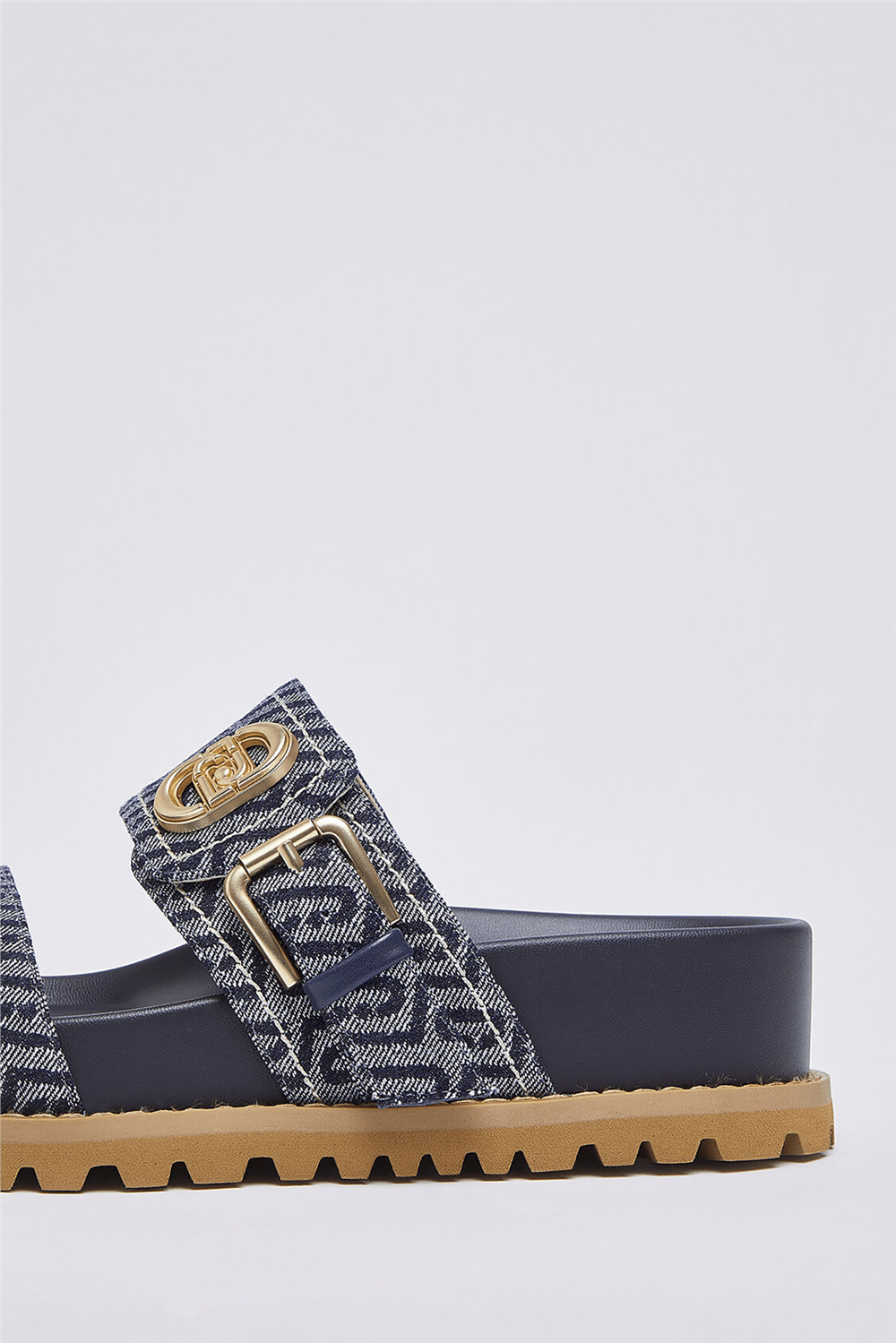 Liu Jo Livia 02 Monogram Kadın Sandalet Mavi