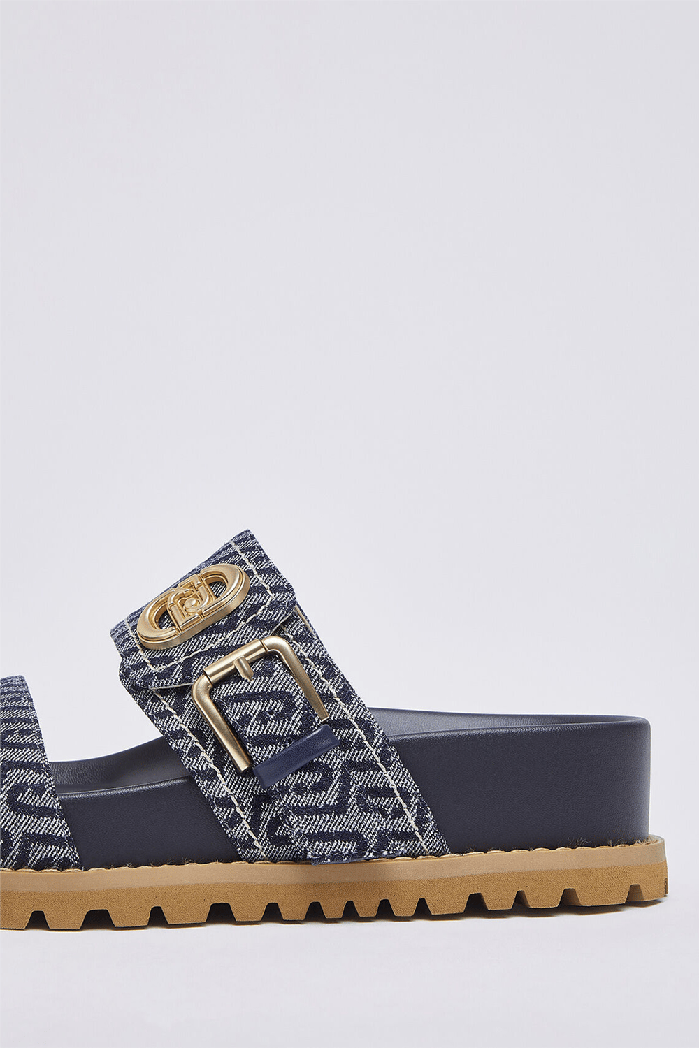 Liu Jo Livia 02 Monogram Kadın Sandalet Mavi