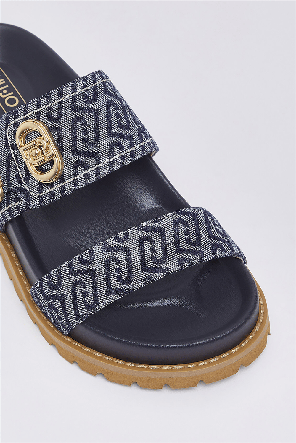 Liu Jo Livia 02 Monogram Kadın Sandalet Mavi