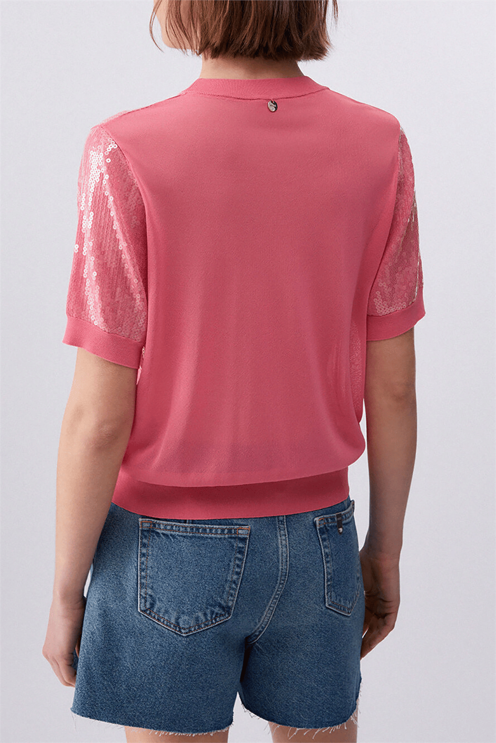 Liu Jo Maglia Chiusa M/C Kadın Triko Pembe