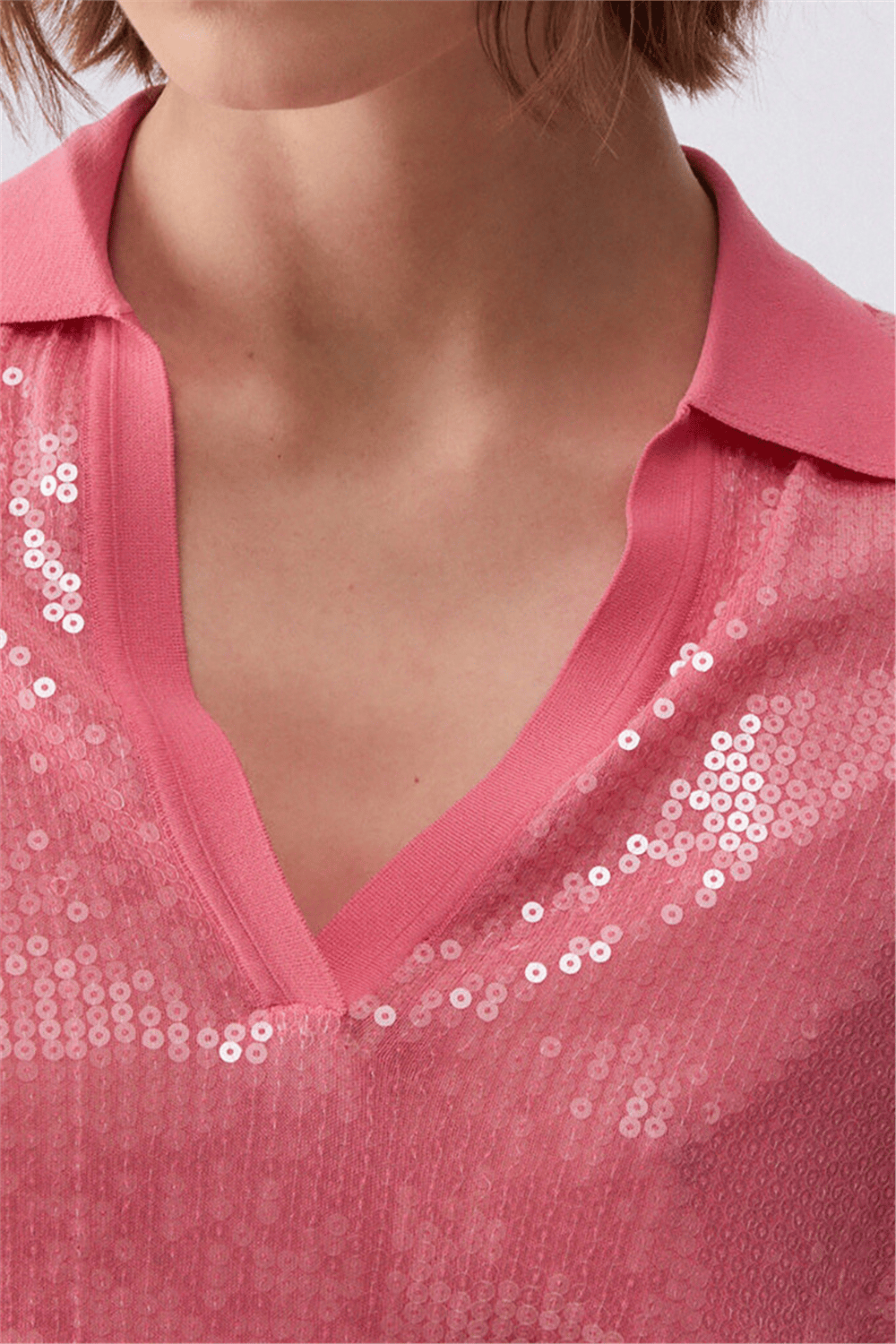 Liu Jo Maglia Chiusa M/L Kadın Triko Pembe
