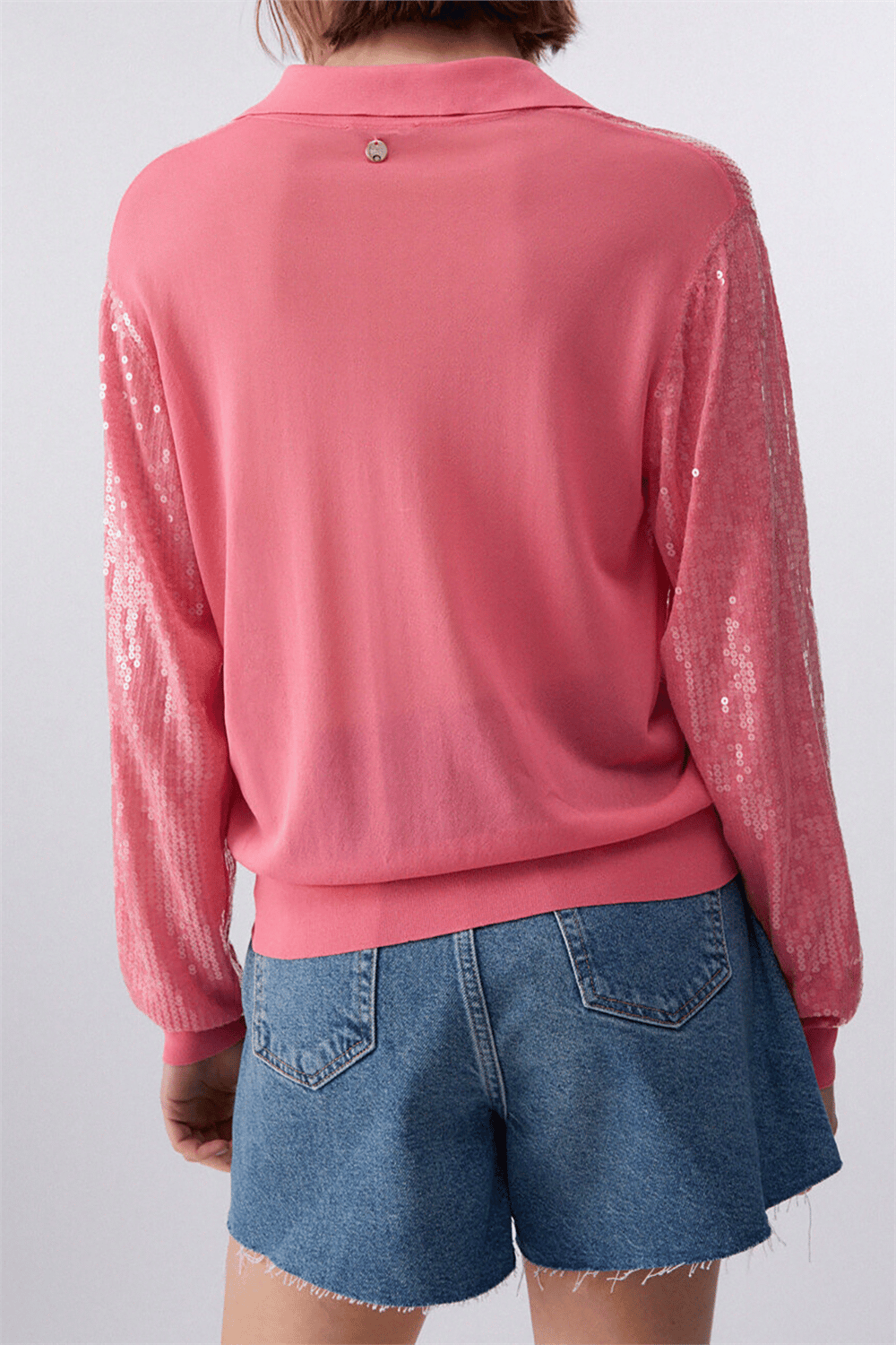 Liu Jo Maglia Chiusa M/L Kadın Triko Pembe