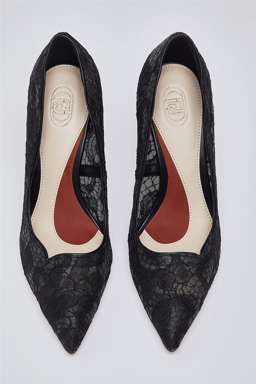Liu Jo My Demi 04 Decollete Lace Fabric Kadın Topuklu Ayakkabı Siyah