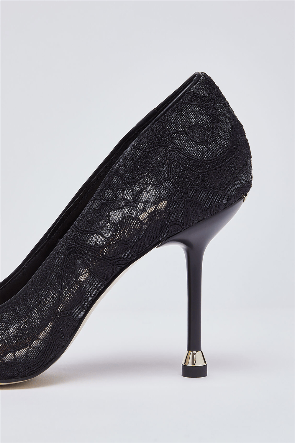 Liu Jo My Demi 04 Decollete Lace Fabric Kadın Topuklu Ayakkabı Siyah