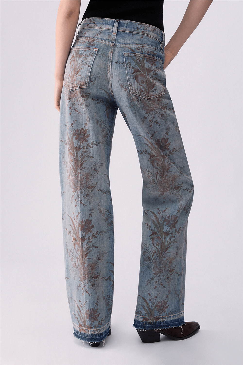 Liu Jo Pant.Straight Prints Kadın Jean Pantolon