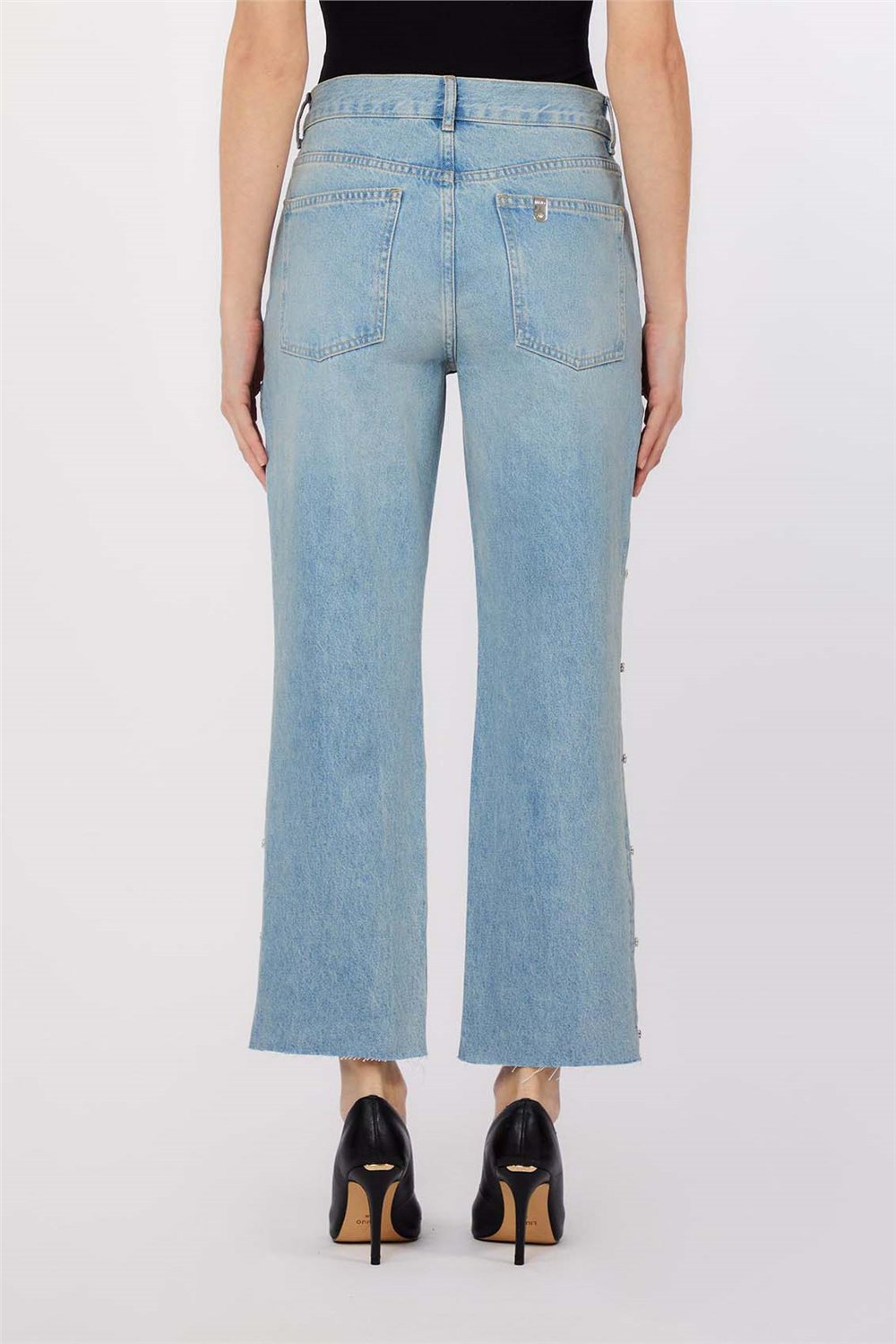 Liu Jo Pant. Straight Split Kadın Jean Pantolon