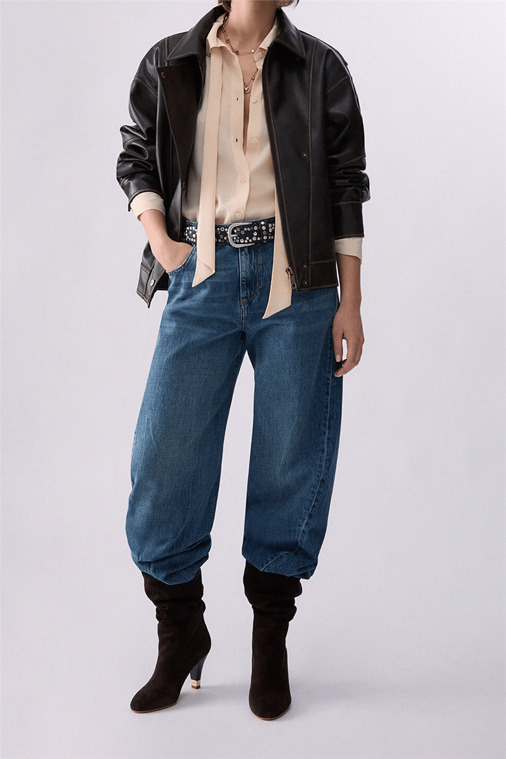 Liu Jo Pant.Straight Ergono Kadın Jean Pantolon