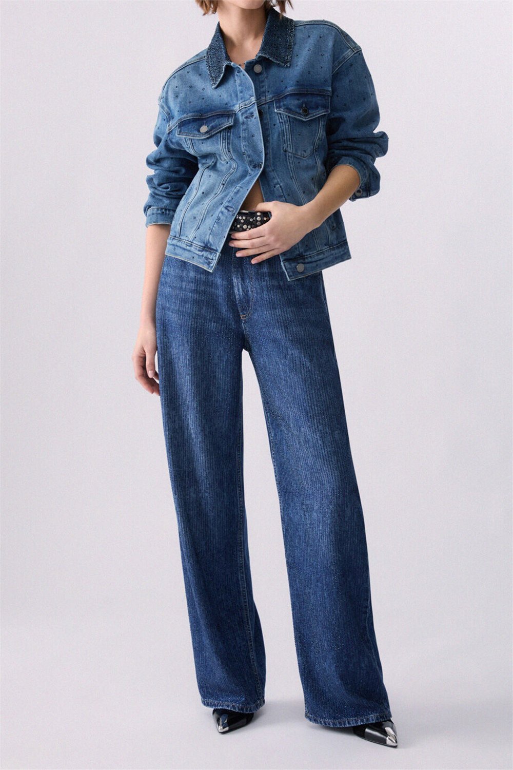 Liu Jo Pant.Straight Stylis Kadın Jean Pantolon
