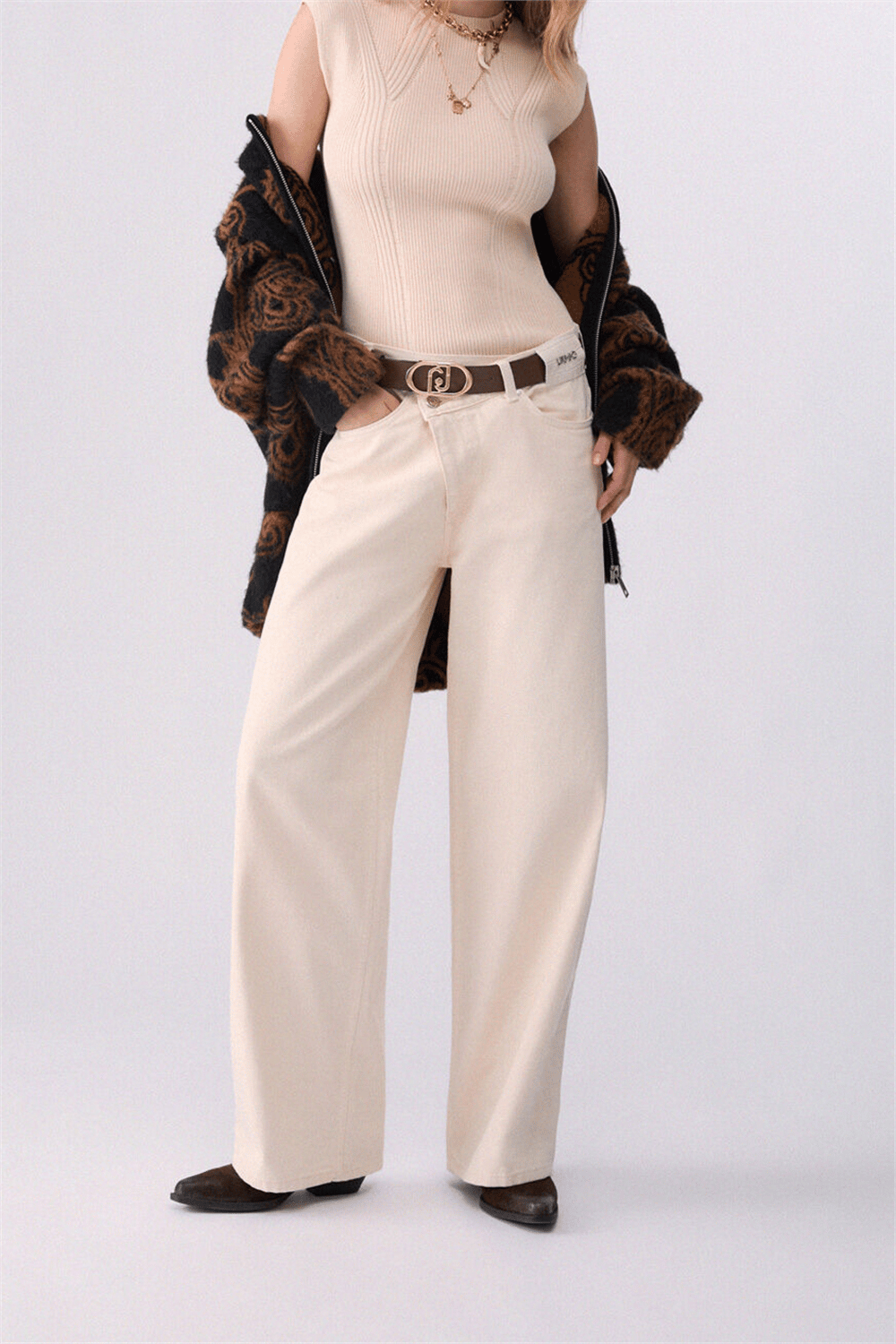 Liu Jo Pant.Straight Awry R Kadın Pantolon