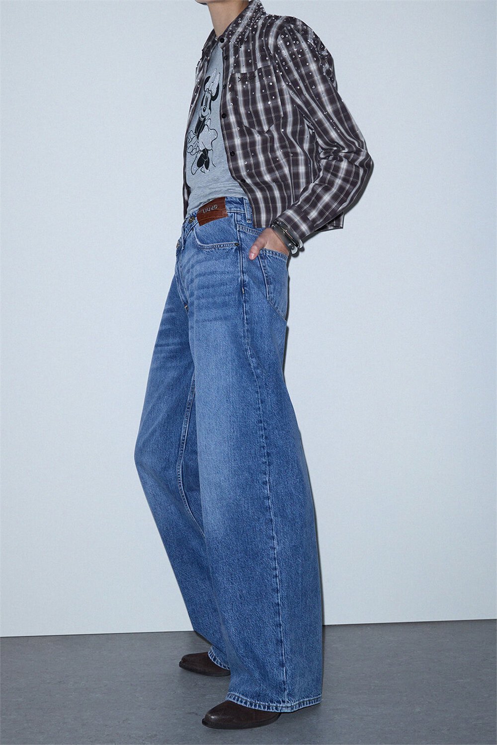 Liu Jo Pant.Straight Awry R Kadın Jean Pantolon