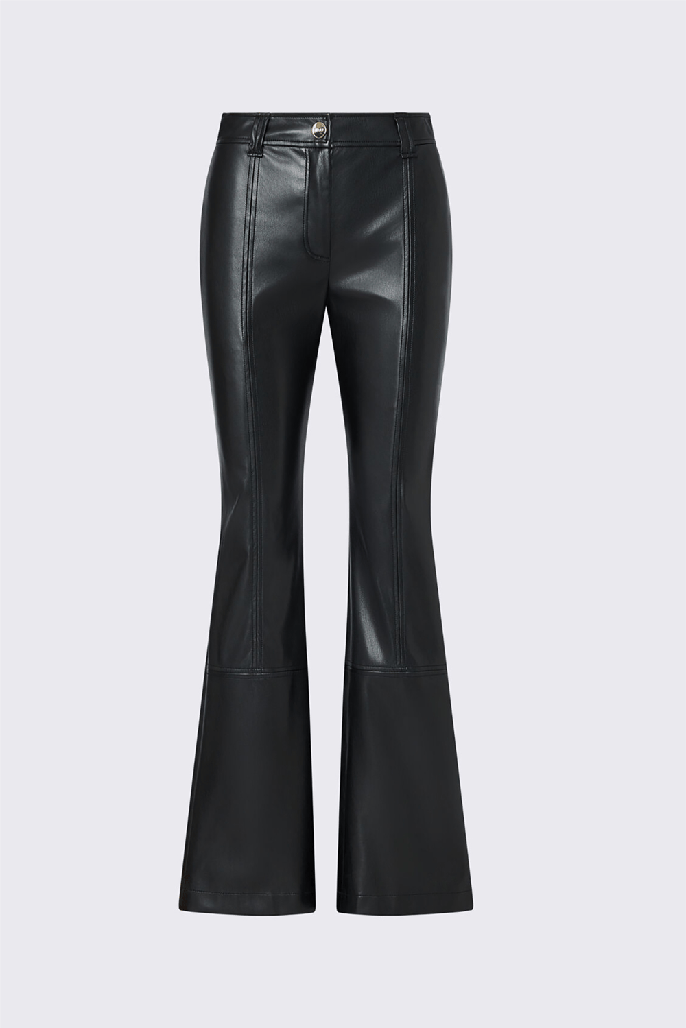 Liu Jo Pant.Spalmato Kadın Deri Pantolon Siyah