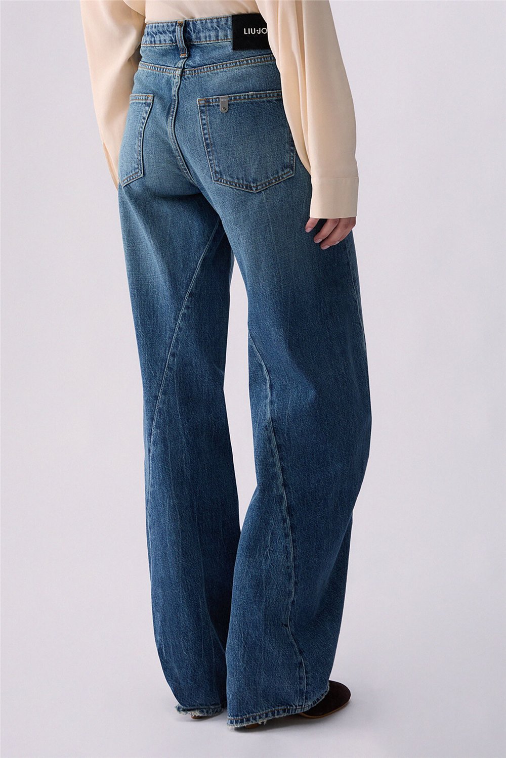 Liu Jo Pant.Straight Ergono Kadın Jean Pantolon