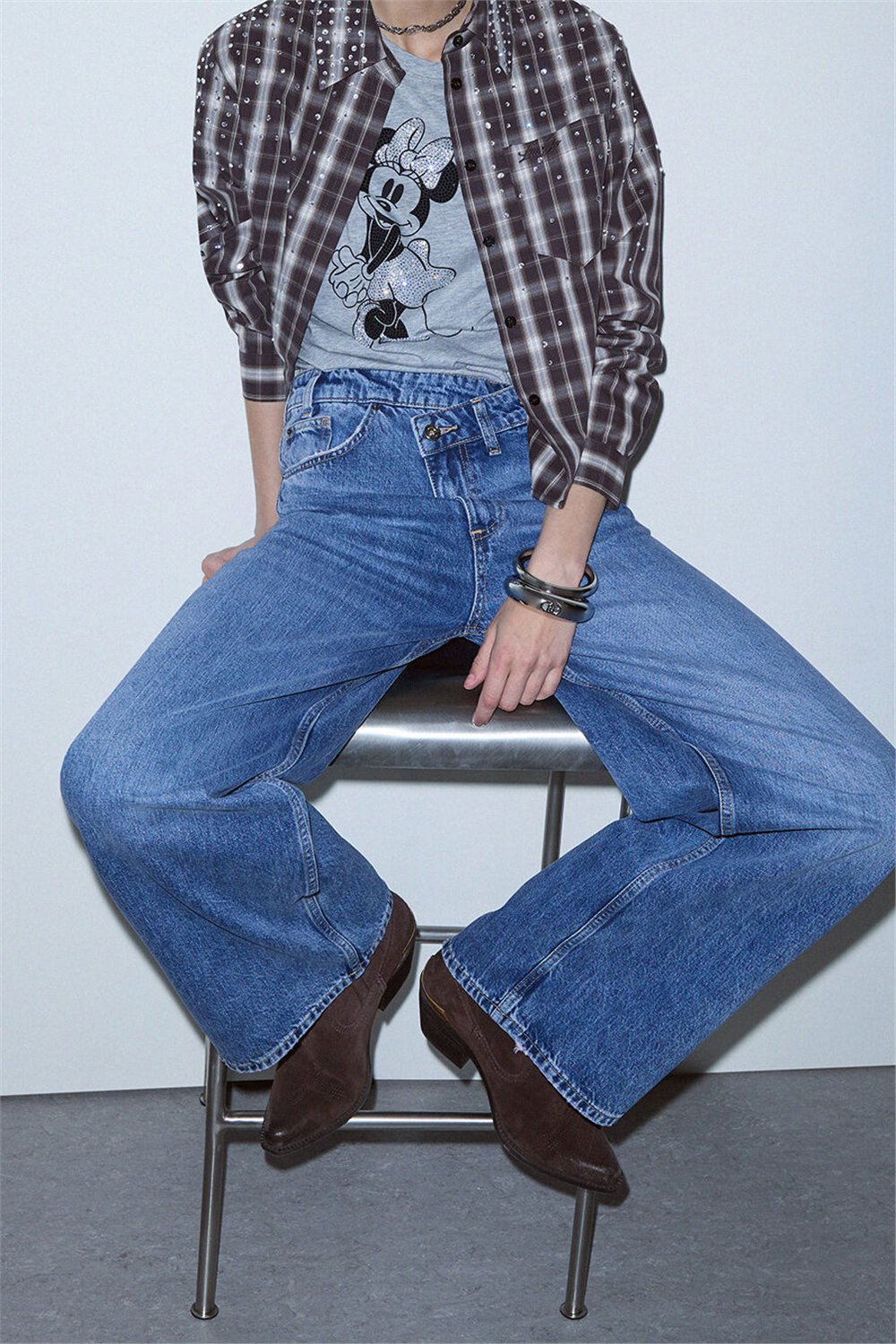 Liu Jo Pant.Straight Awry R Kadın Jean Pantolon