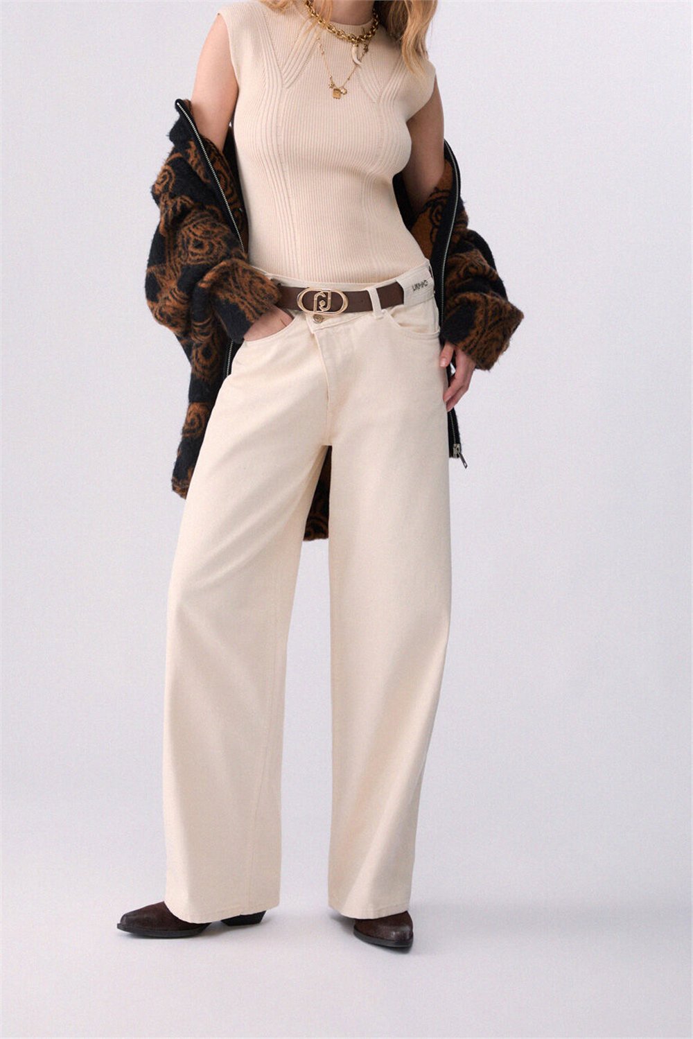Liu Jo Pant.Straight Awry R Kadın Pantolon