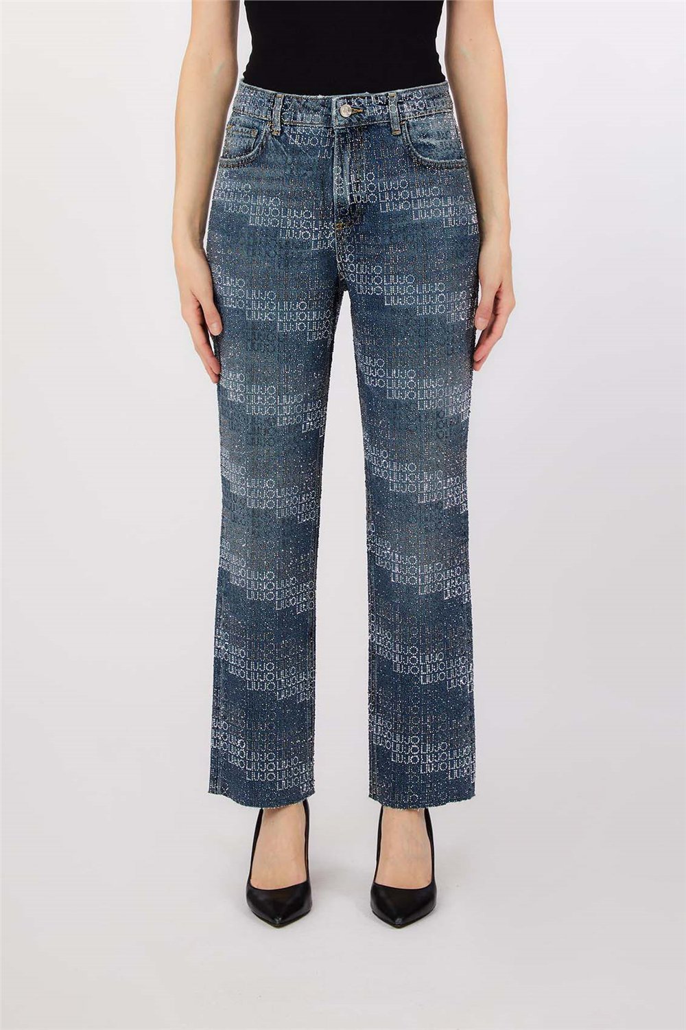 Liu Jo Pant.Straight Fit Hw Kadın Jean Pantolon