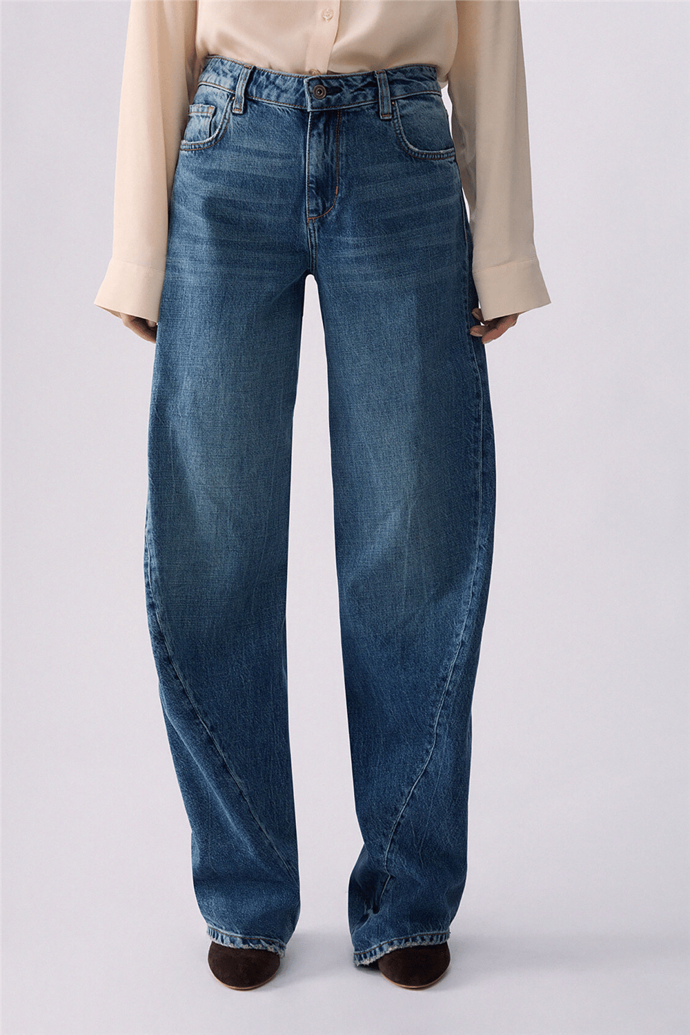 Liu Jo Pant.Straight Ergono Kadın Jean Pantolon