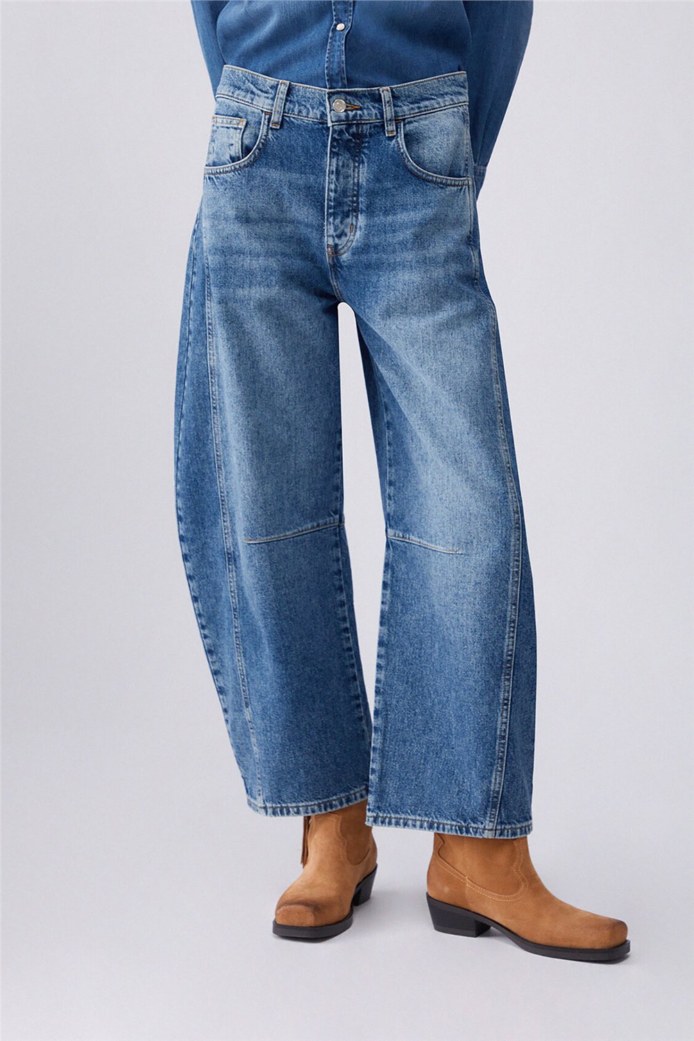 Liu Jo Pant.Denim Frog Pinces L.W. Kadın Jean Pantolon Mavi