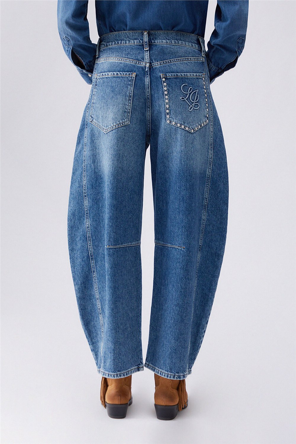 Liu Jo Pant.Denim Frog Pinces L.W. Kadın Jean Pantolon Mavi