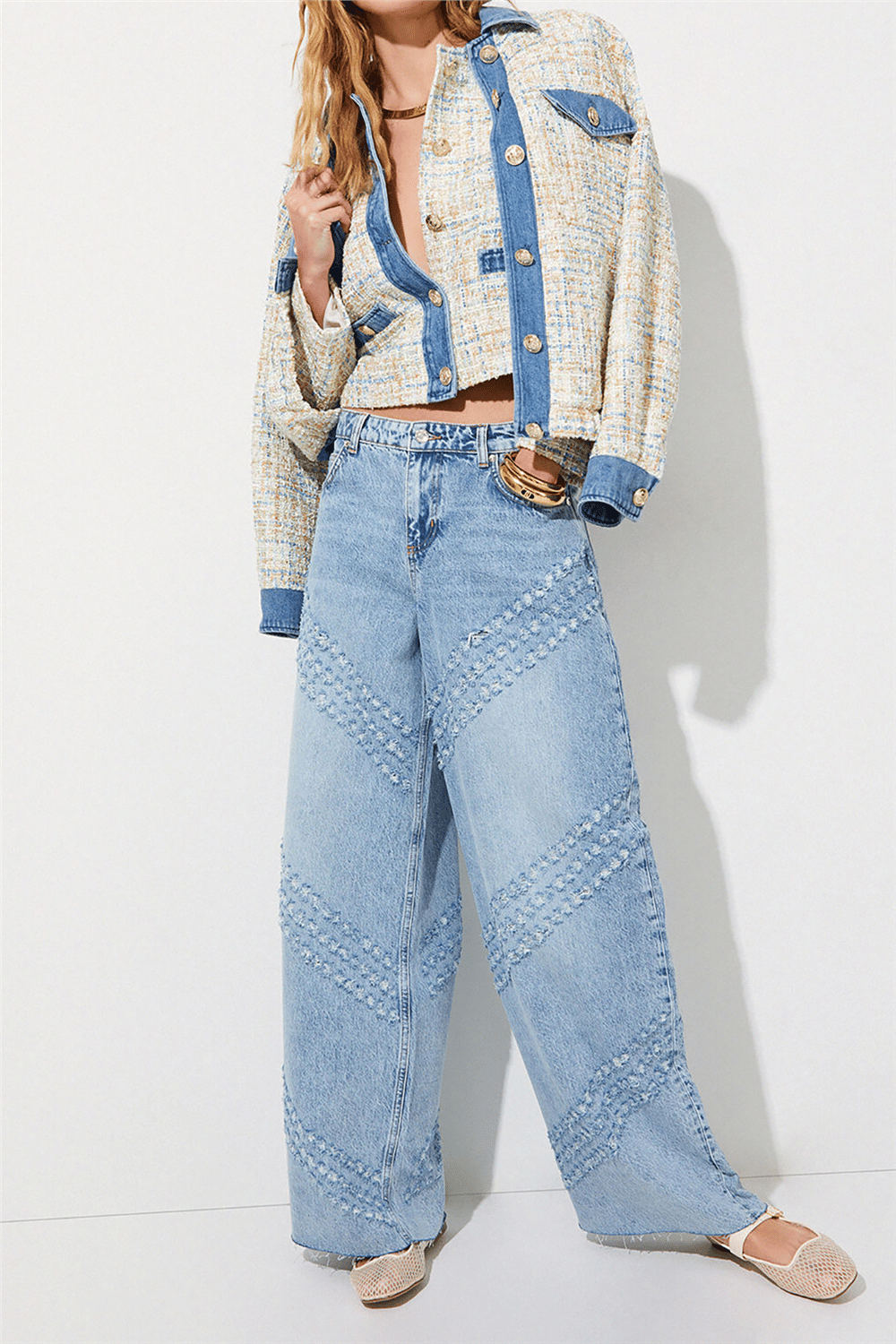 Liu Jo Pant.Flare H.W. Kadın Jean Pantolon Mavi