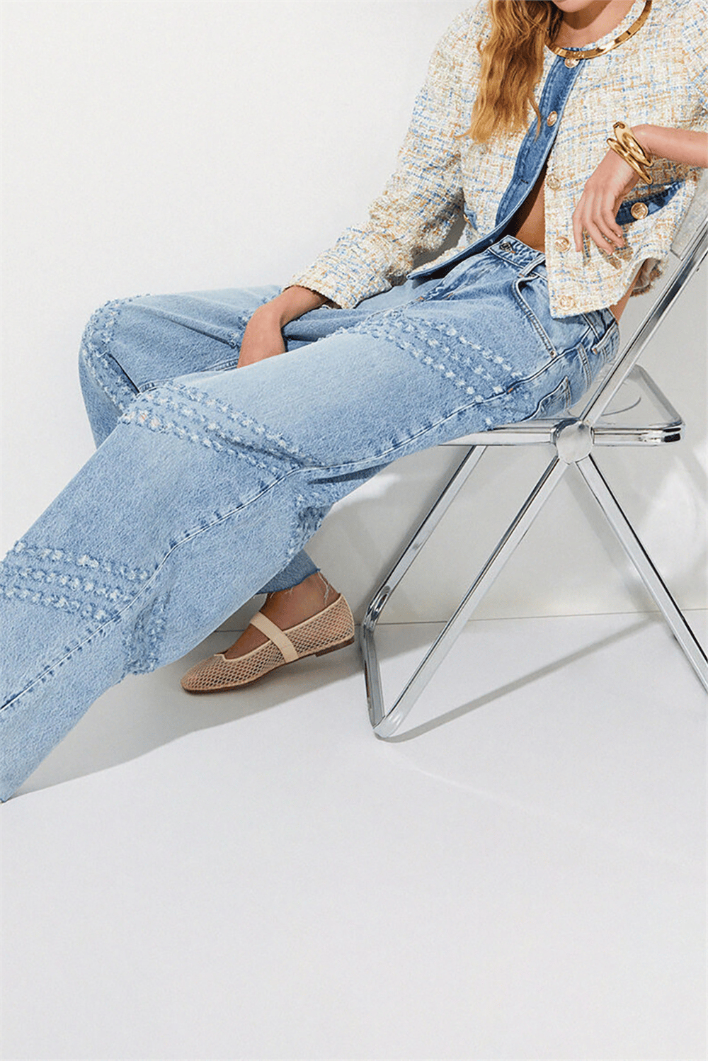 Liu Jo Pant.Flare H.W. Kadın Jean Pantolon Mavi