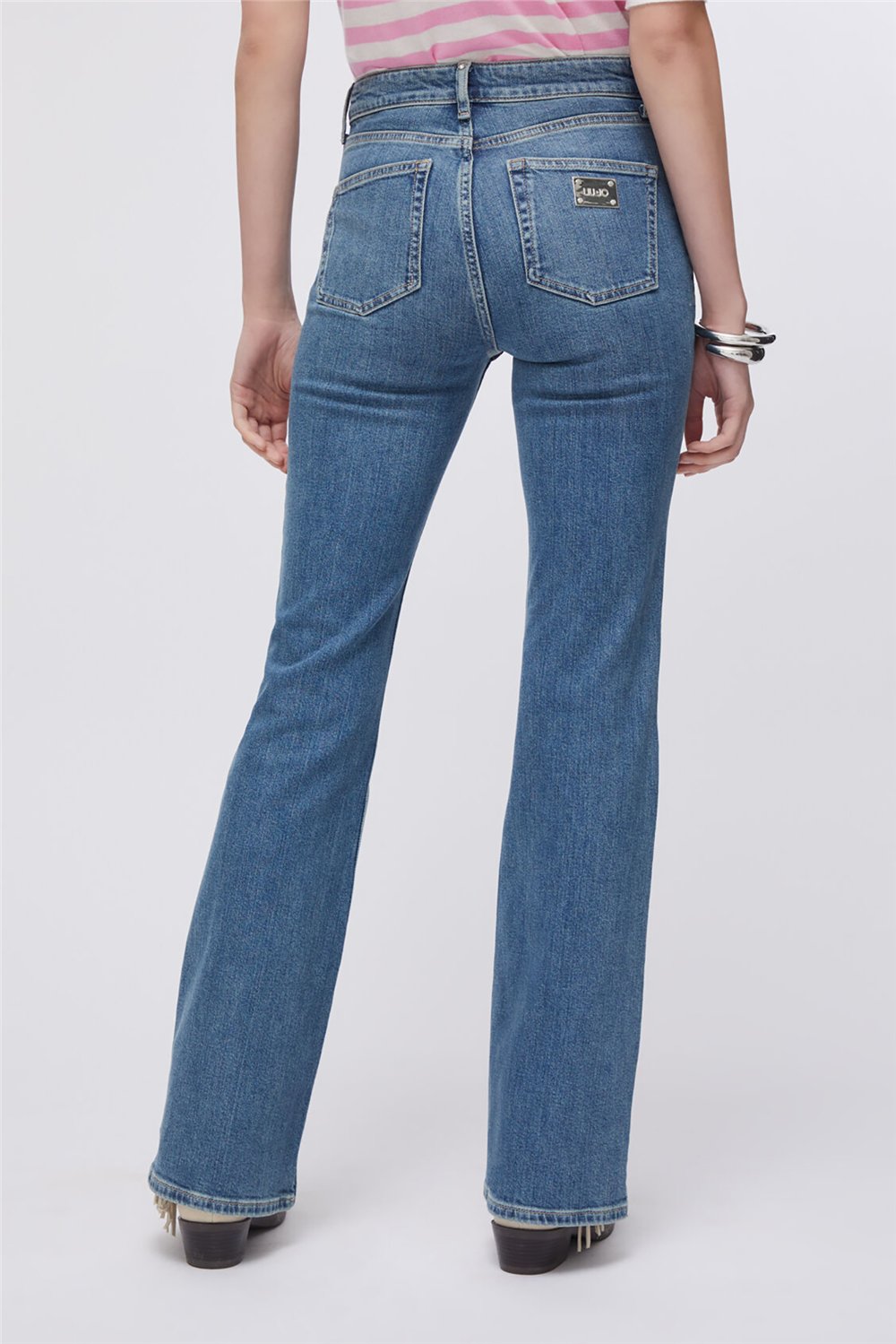 Liu Jo Pant.Magic Boot Cut H.W. Kadın Jean Pantolon Mavi