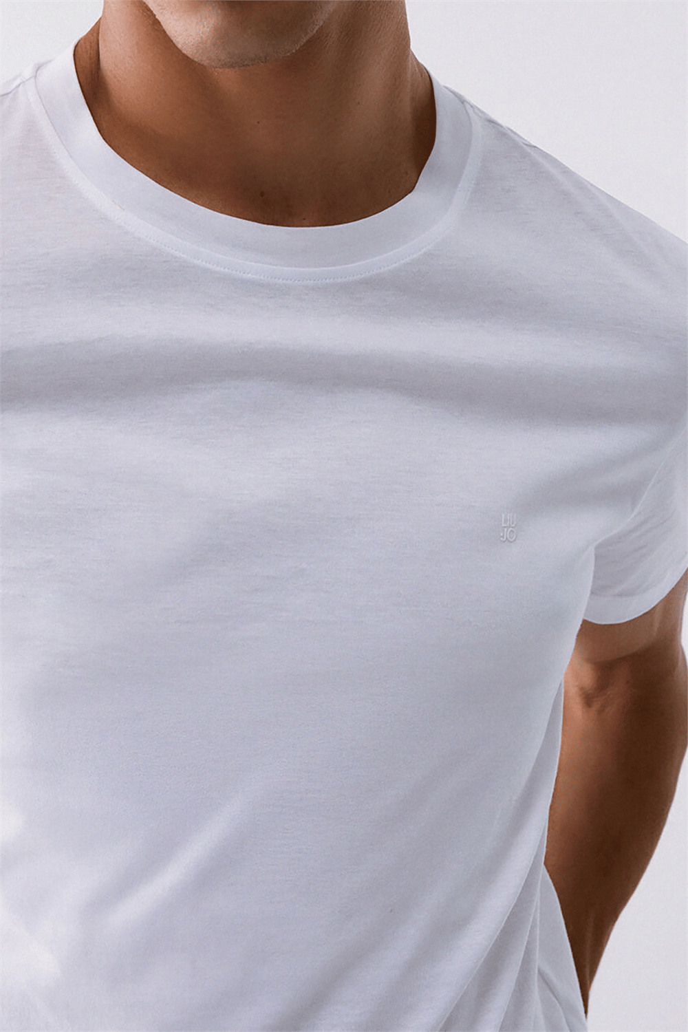 Liu Jo T-Shirt Basica M/C Erkek Bisiklet Yaka T-Shirt