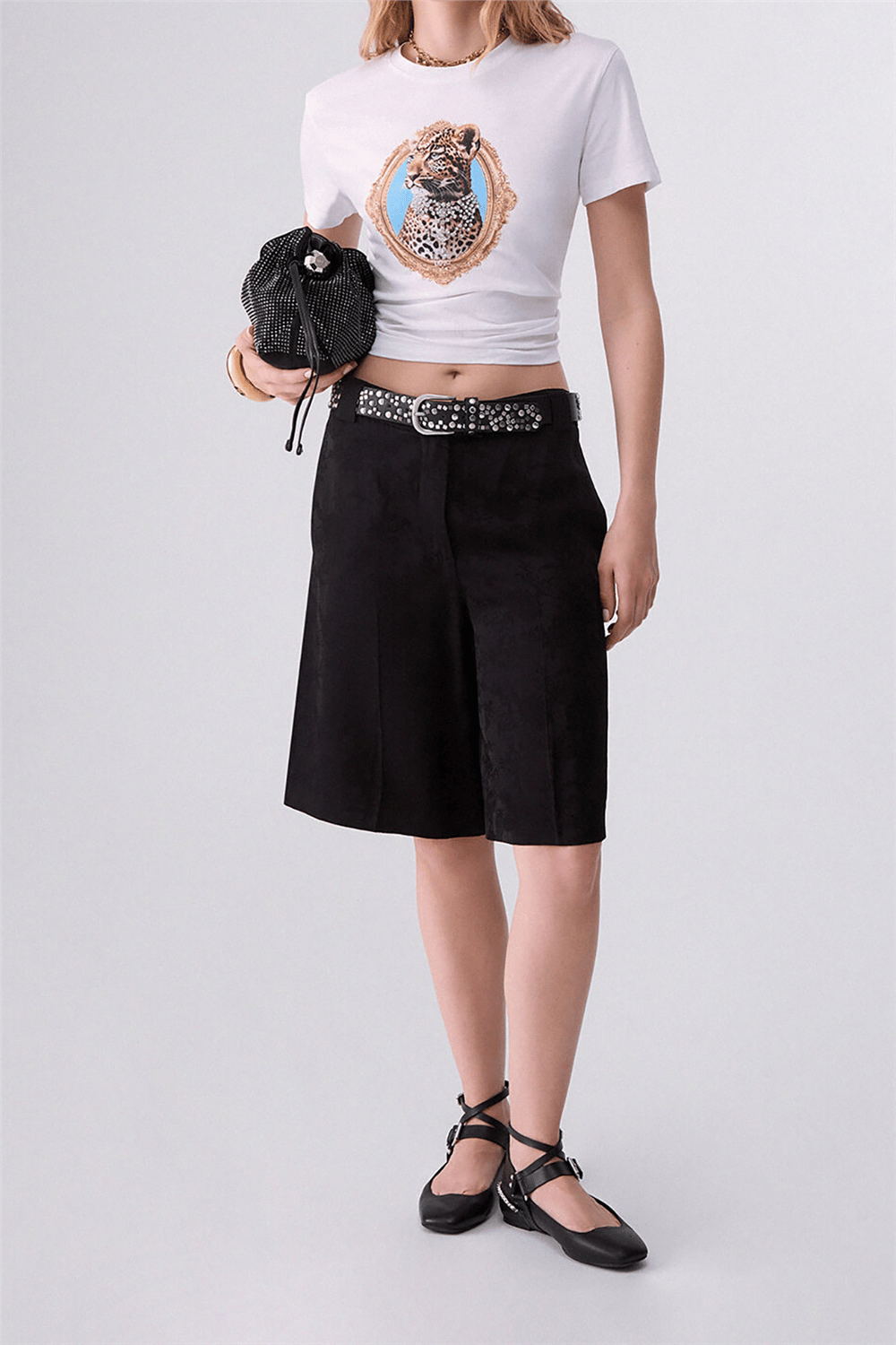 Liu Jo T-Shirt Moda M/C Kadın Bisiklet Yaka T-Shirt