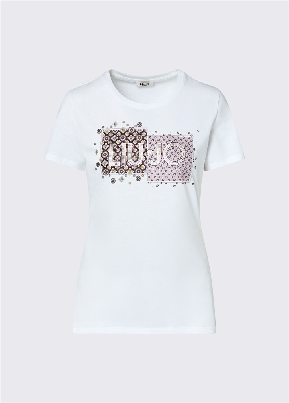 Liu Jo T-Shirt Moda M/C Kadın Bisiklet Yaka T-Shirt