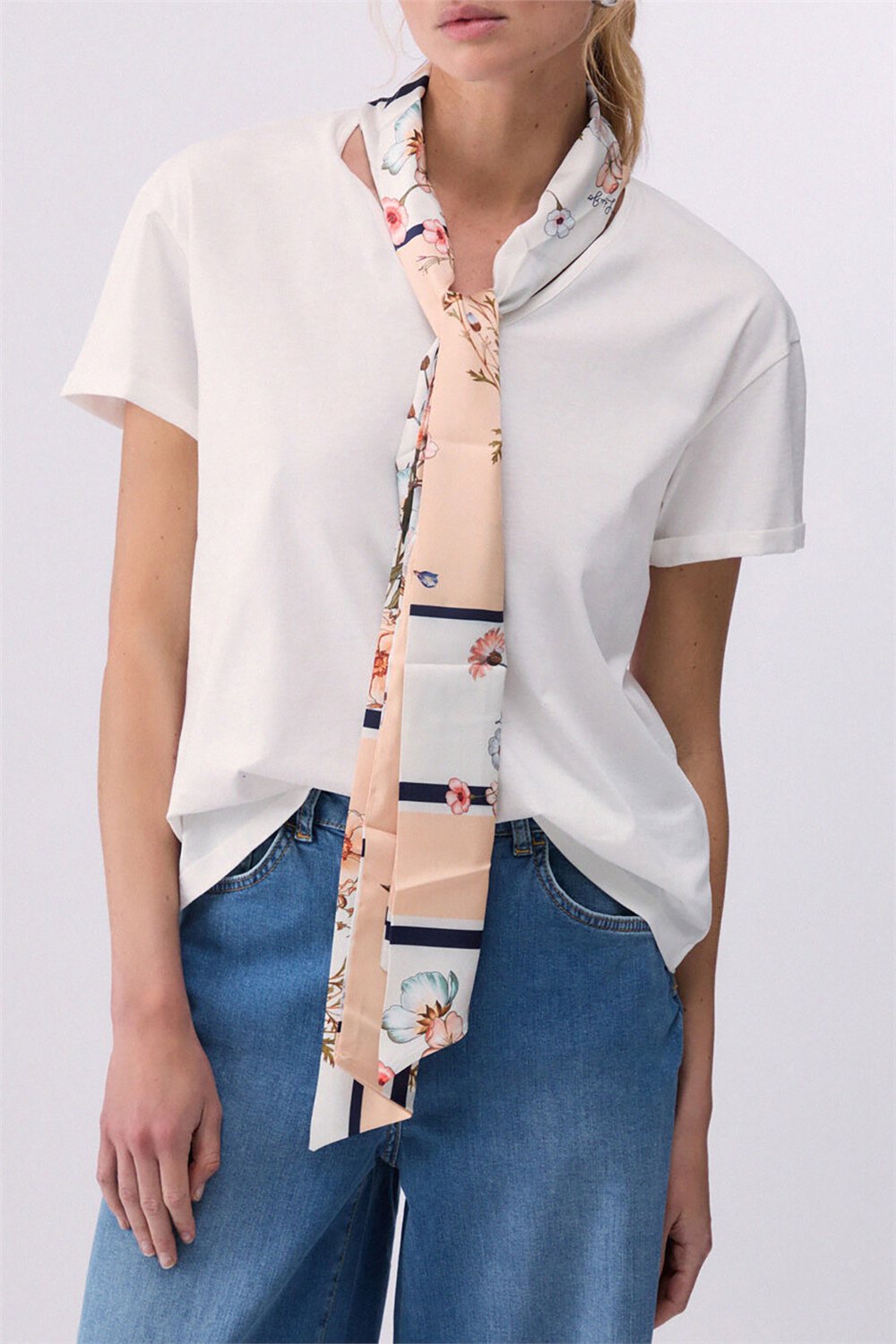 Liu Jo T-Shirt Moda M/C Kadın Bisiklet Yaka T-Shirt Çok Renkli