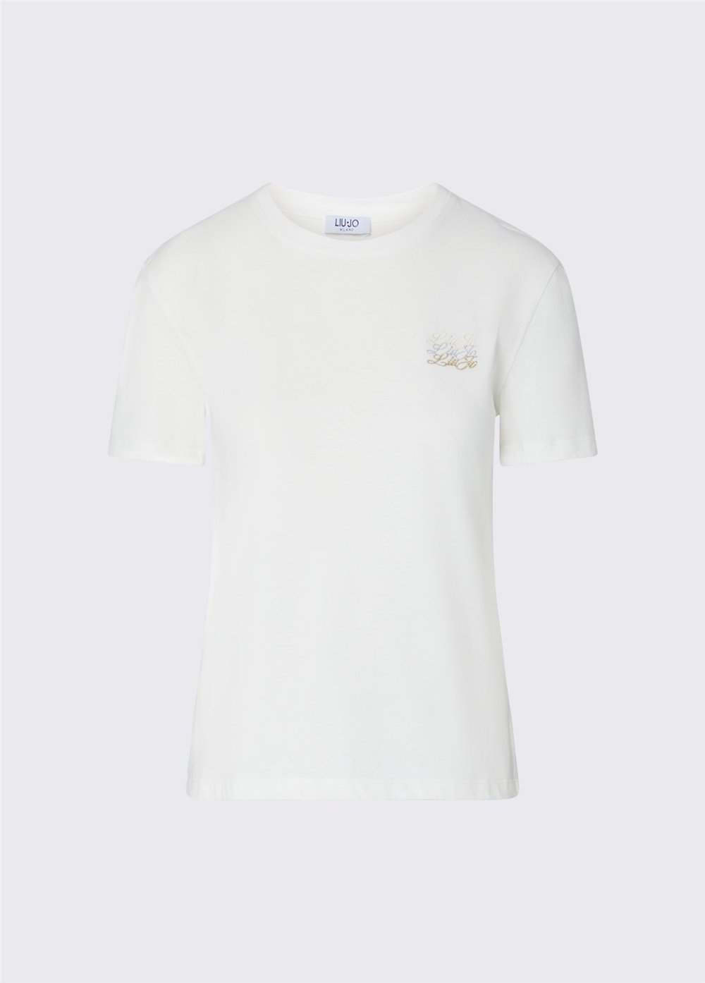 Liu Jo T-Shirt Moda M/C Kadın Bisiklet Yaka T-Shirt