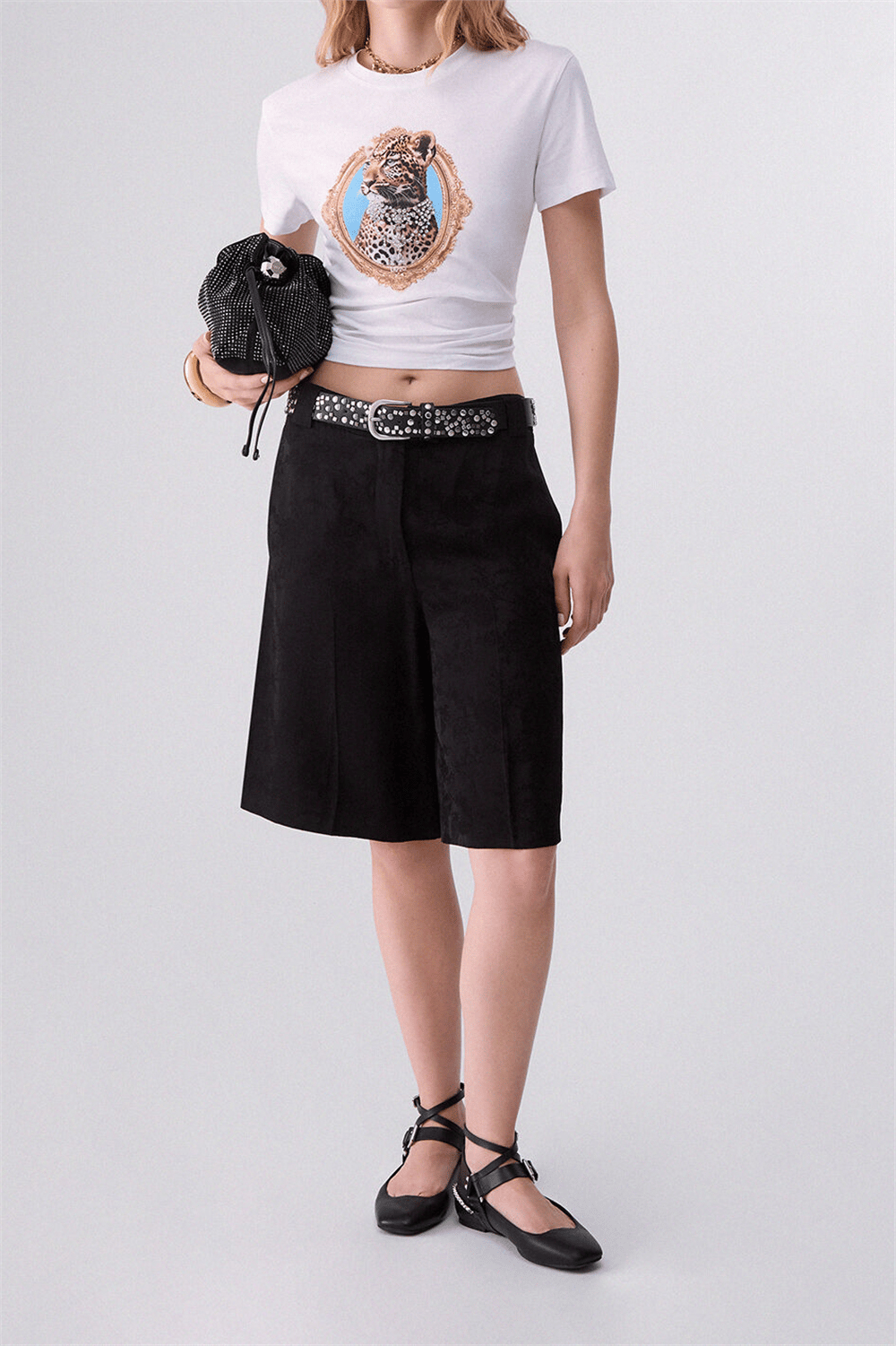 Liu Jo T-Shirt Moda M/C Kadın Bisiklet Yaka T-Shirt