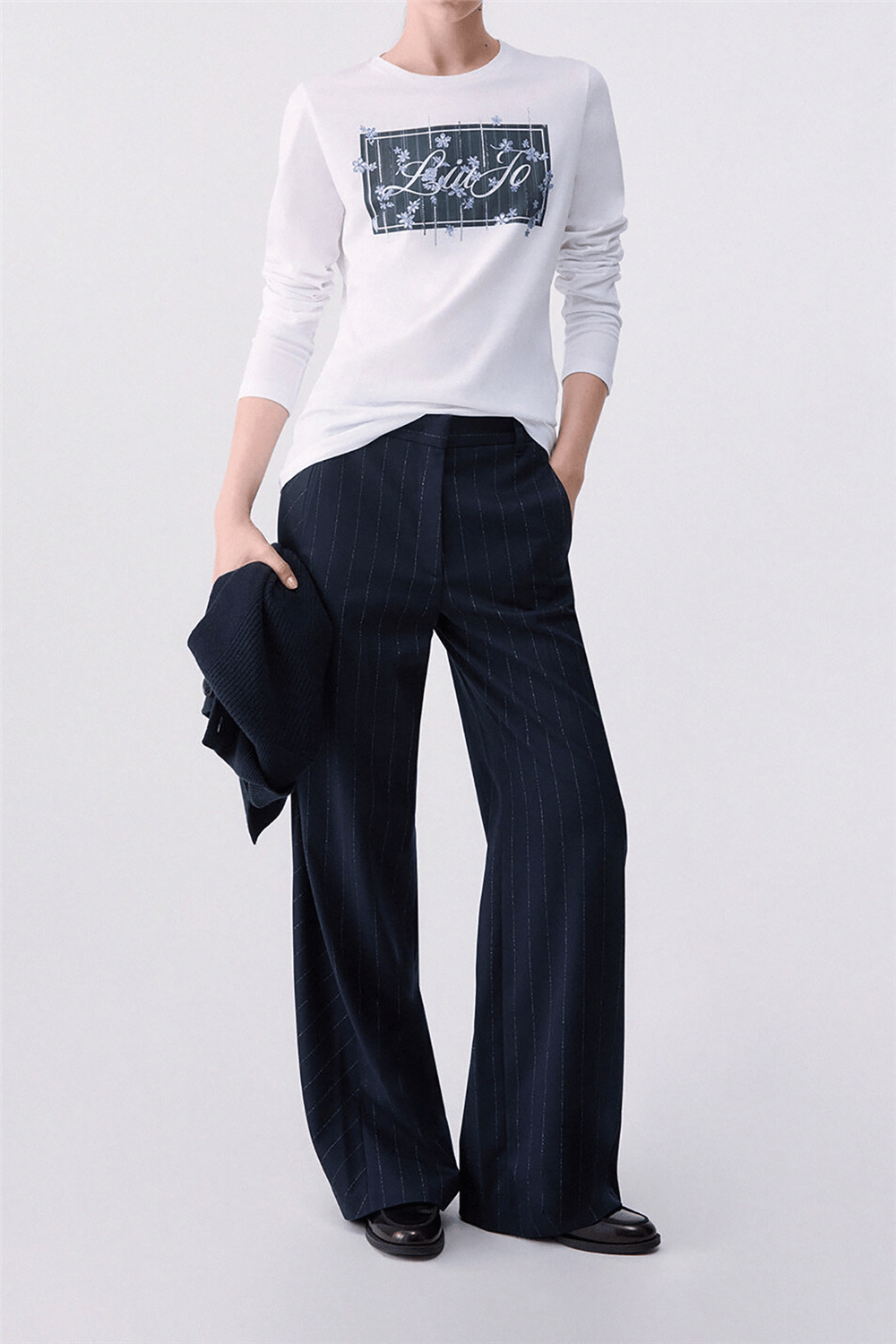 Liu Jo T-Shirt Moda M/C Kadın Bisiklet Yaka T-Shirt