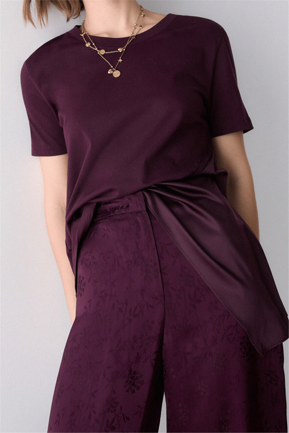 Liu Jo T-Shirt Moda M/C Kadın Bisiklet Yaka T-Shirt