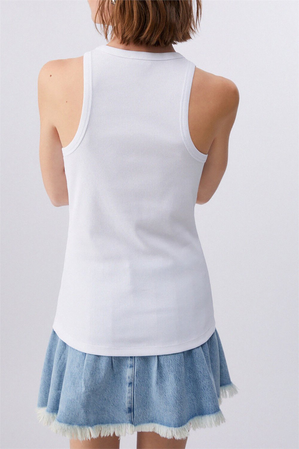 Liu Jo T-Shirt Moda S/M Kadın Bisiklet Yaka T-Shirt Beyaz
