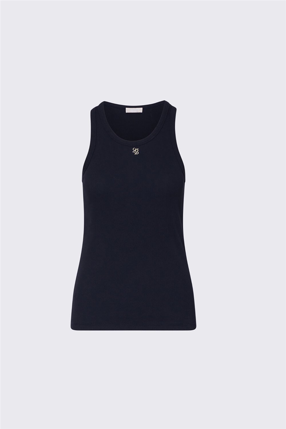 Liu Jo T-Shirt Moda S/M Kadın Bisiklet Yaka T-Shirt Mavi
