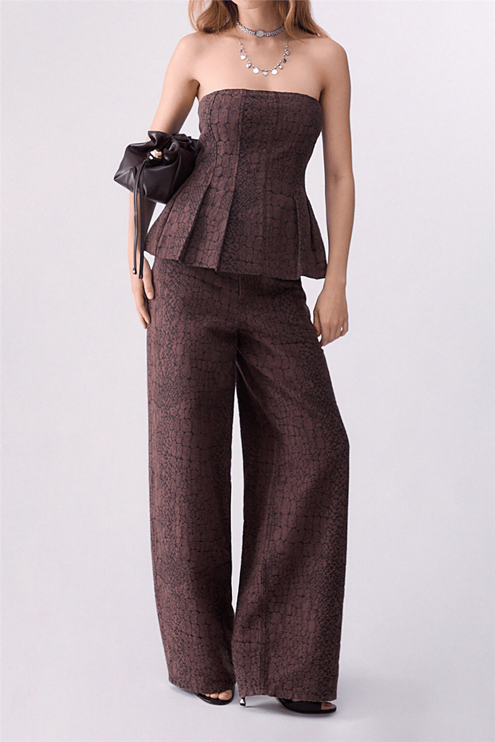 Liu Jo Top Jacquard Kadın Straplez Bluz