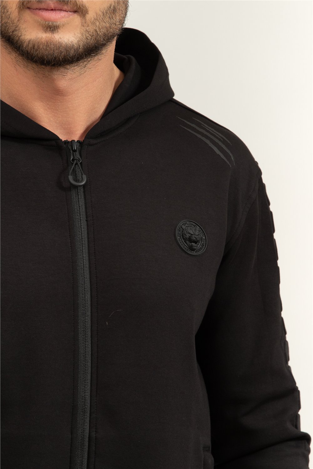 Plein Sport Embossed Hoodie Sweatjacket Erkek Kapüşonlu Sweatshirt