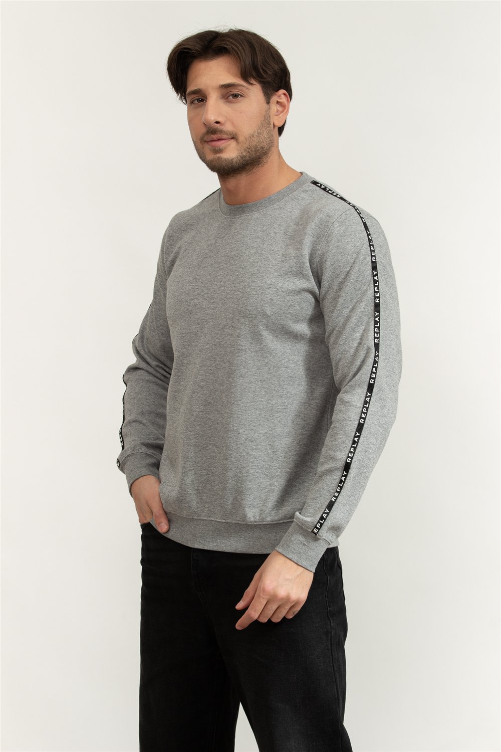 Replay Regular Erkek Bisiklet Yaka Sweatshirt