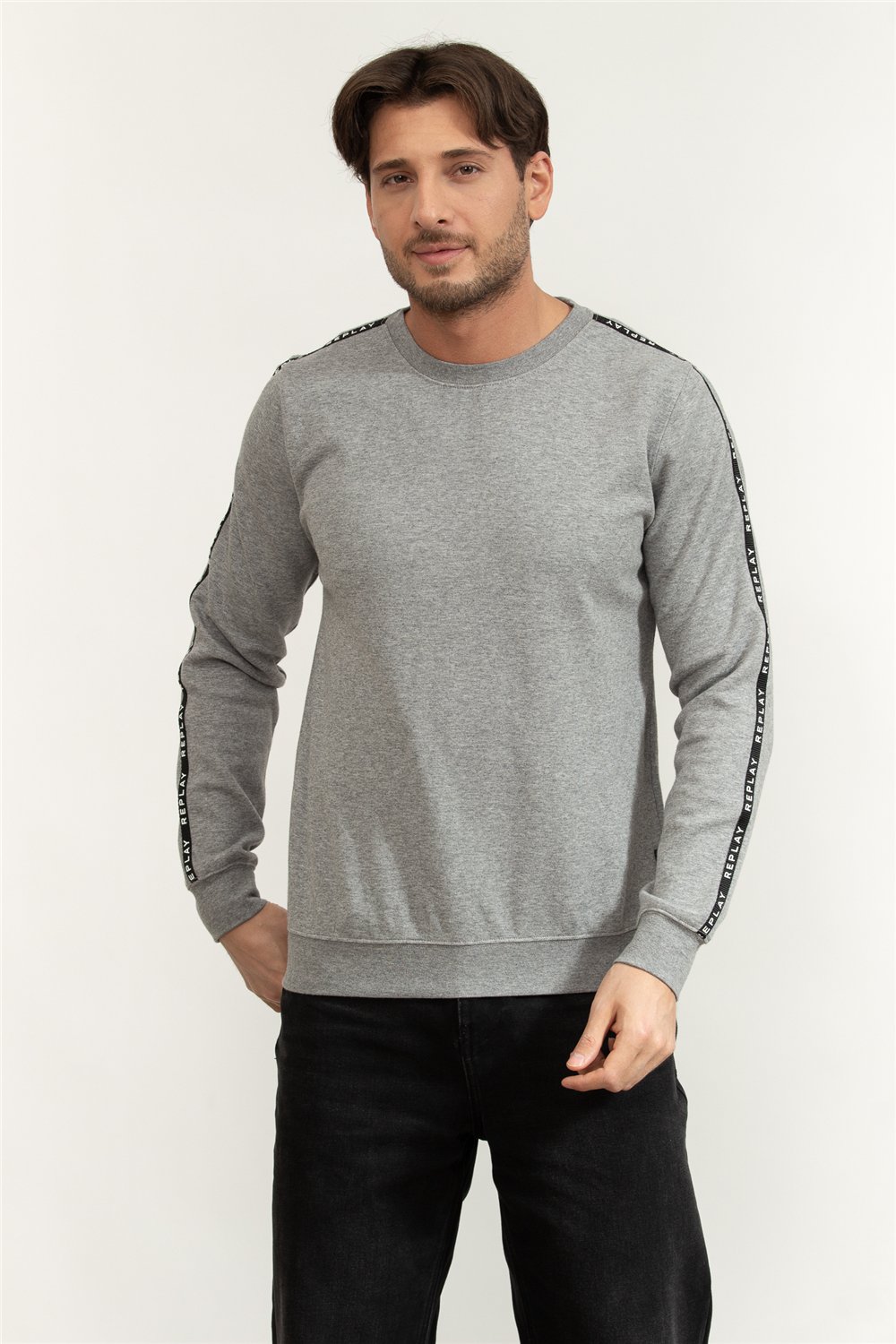 Replay Regular Erkek Bisiklet Yaka Sweatshirt