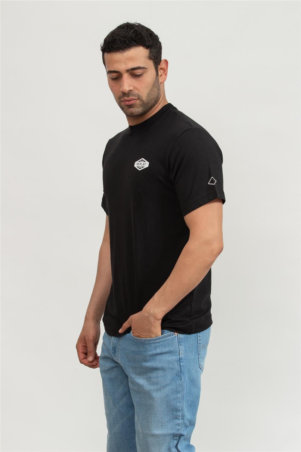 Replay Regular Erkek Bisiklet Yaka T-Shirt