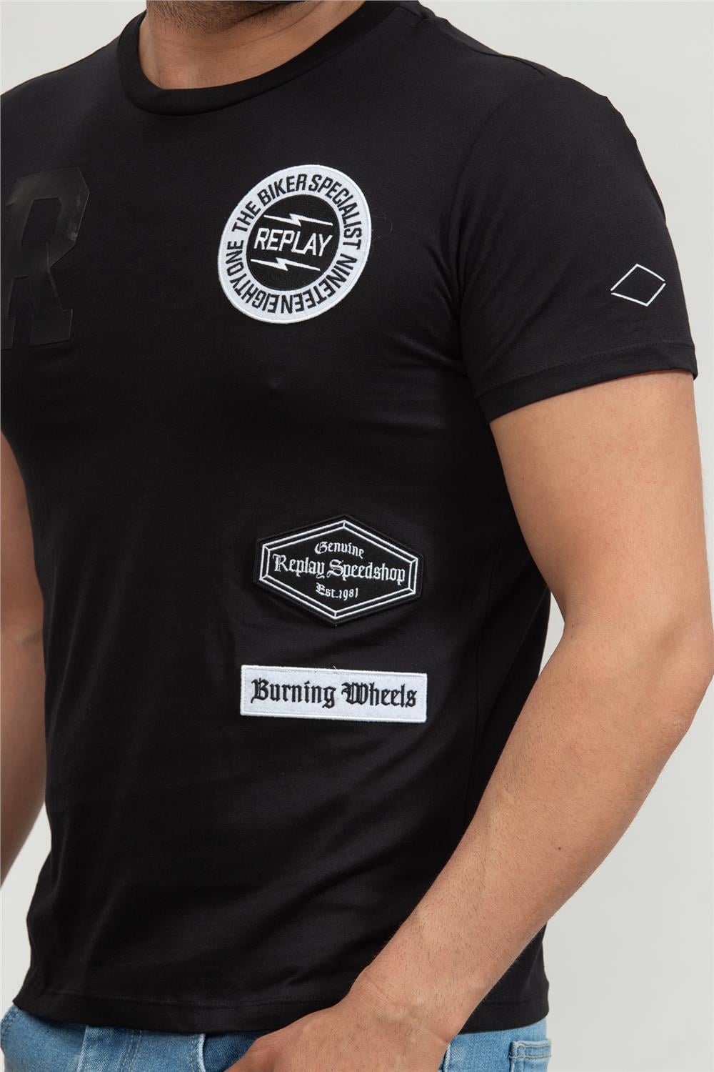 Replay Regular Erkek Bisiklet Yaka T-Shirt