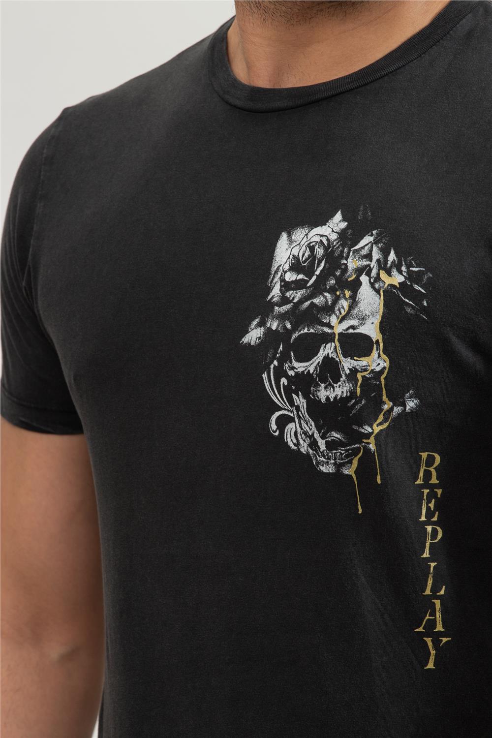 Replay Regular Erkek Bisiklet Yaka T-Shirt