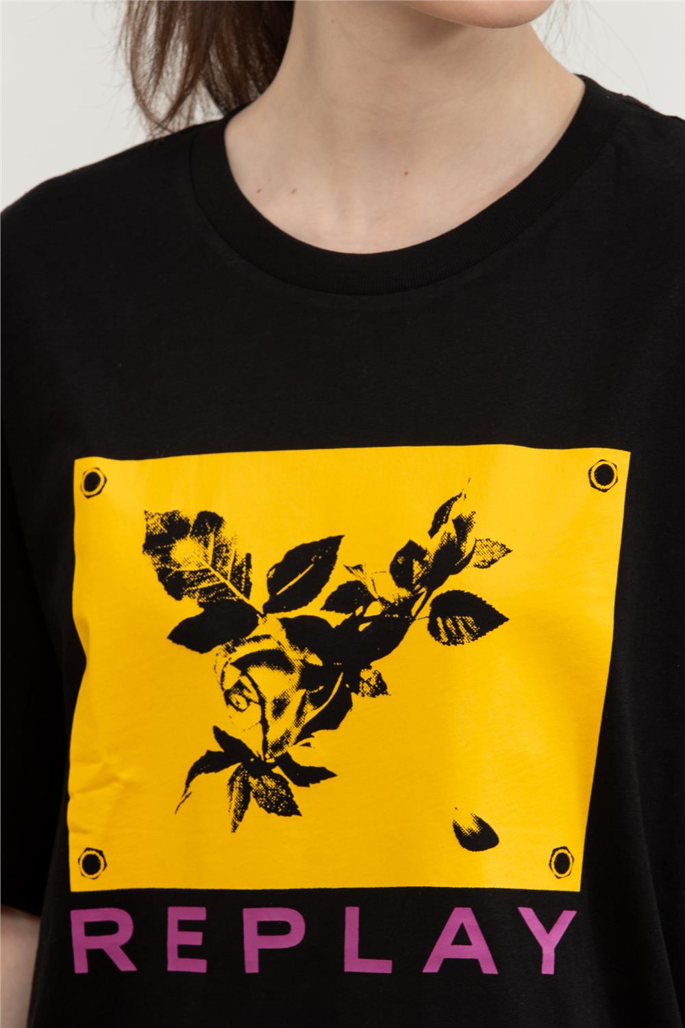 Replay Regular Kadın Bisiklet Yaka T-Shirt