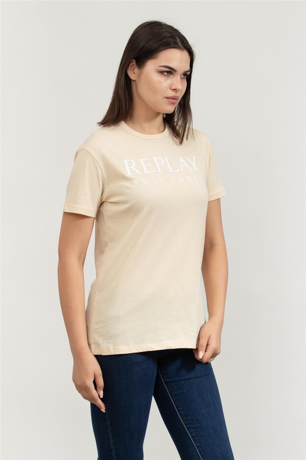 Replay Regular Kadın Bisiklet Yaka T-Shirt