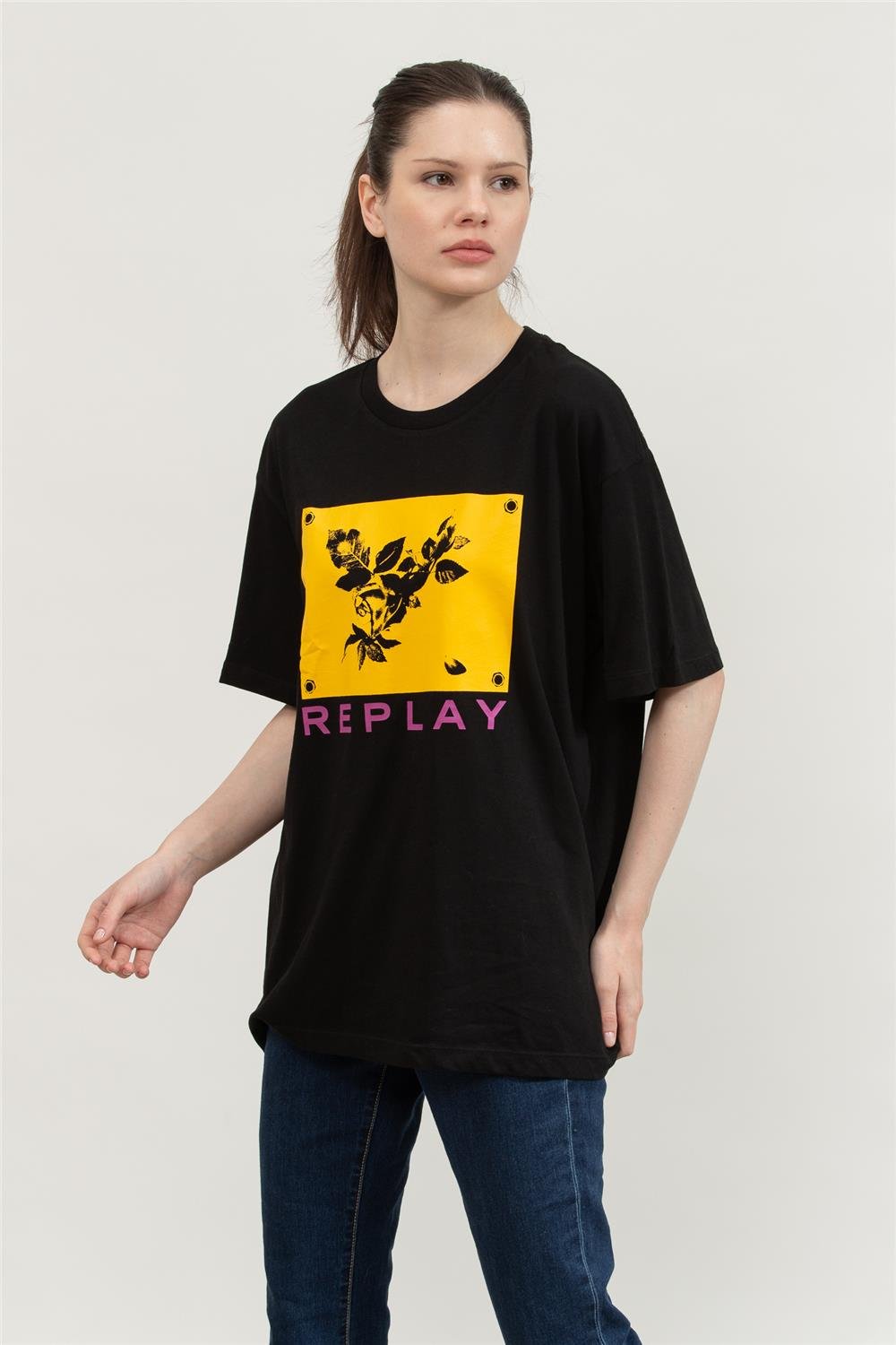 Replay Regular Kadın Bisiklet Yaka T-Shirt