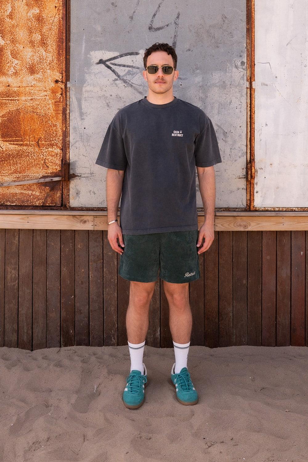 Restruct Erkek Bisiklet Yaka T-Shirt