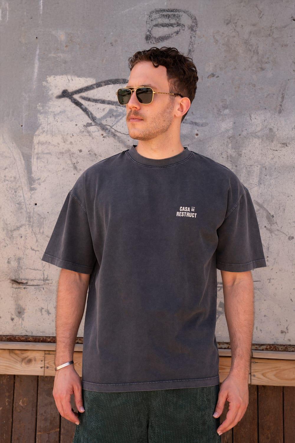 Restruct Erkek Bisiklet Yaka T-Shirt