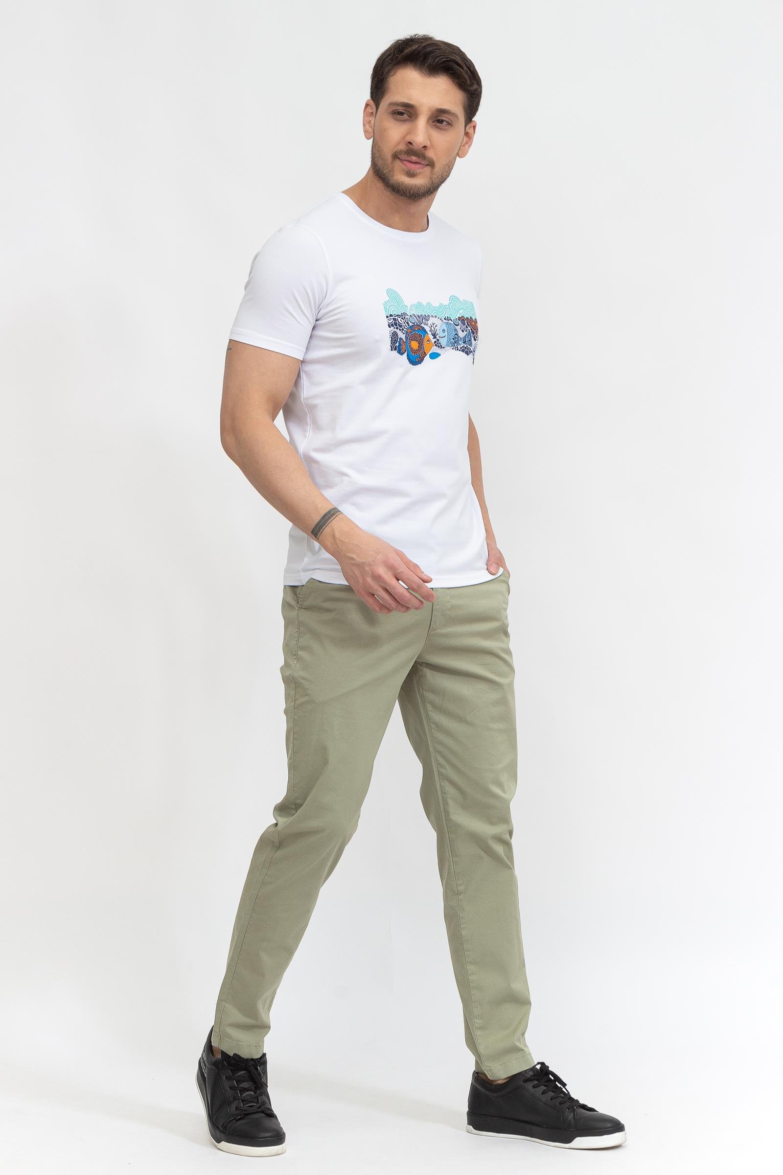 Stamati's Erkek Bisiklet Yaka T-Shirt