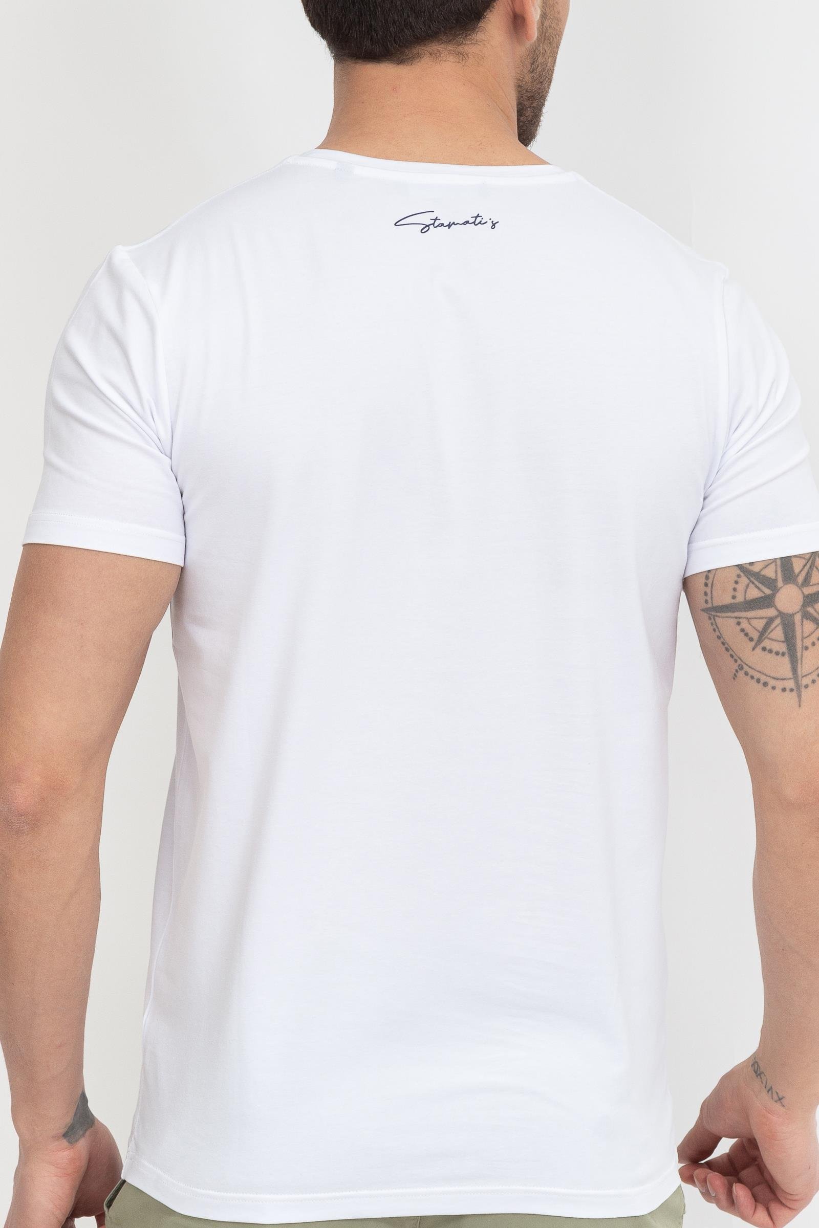 Stamati's Erkek Bisiklet Yaka T-Shirt